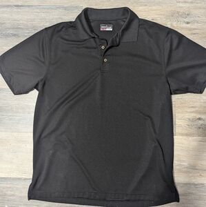 Grand Slam Performance. Short sleeve collared polo shirt. Black. XL.